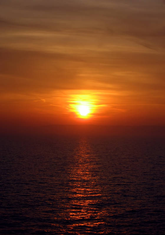Sunset in the English Channel